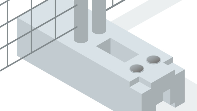 Faciliter la manutention des pieds de clôture grâce à des plots en plastique