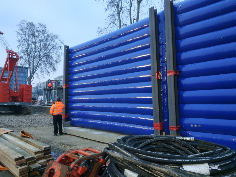 Des structures gonflables pour réduire les nuisances sonores sur les chantiers