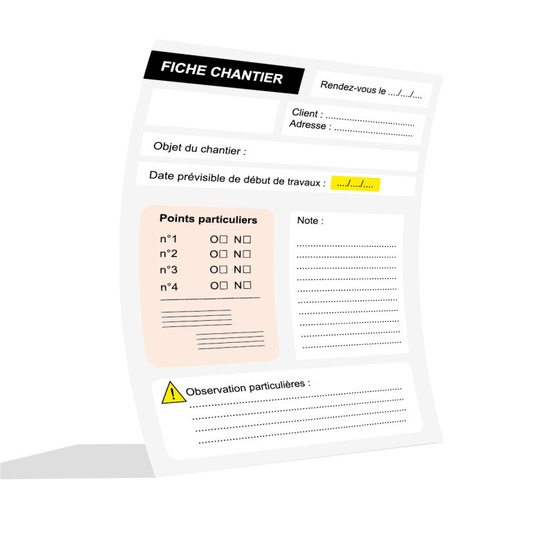 Mieux anticiper les besoins sur chantier grâce à une fiche de préparation