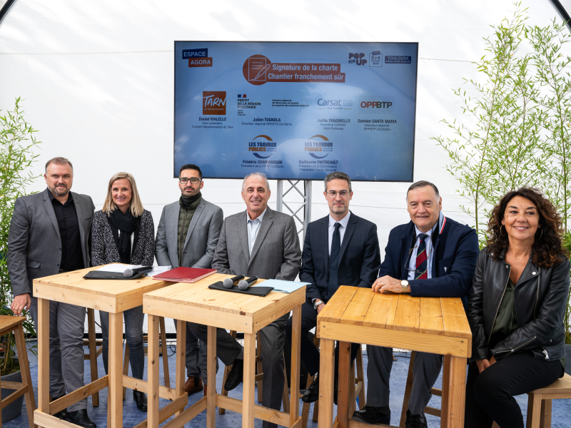 Signature de la charte « Chantier franchement sûr » dans le Tarn