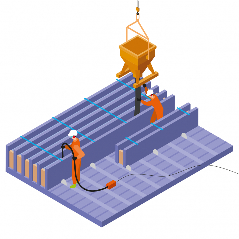 Remplacer du béton vibré par du béton autoplaçant dans la préfabrication d'éléments