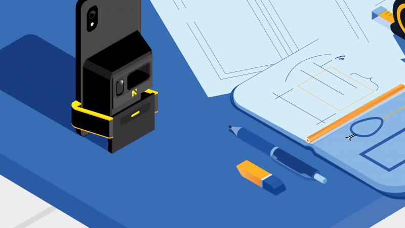 Faciliter la prise de cotes en hauteur grâce à un appareil adaptable sur smartphone