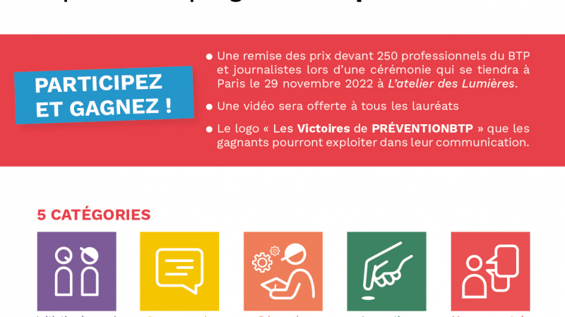 Lancement de la deuxième édition des Victoires de PréventionBTP