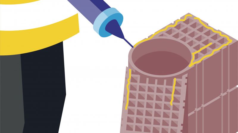 Poser les murs de briques avec une colle prête à l’emploi