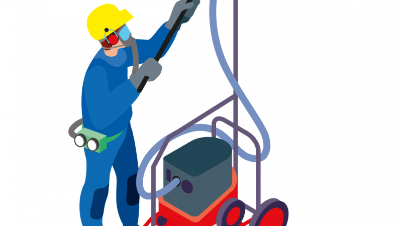 Poncer du béton contenant de la silice cristalline sur murs et plafonds