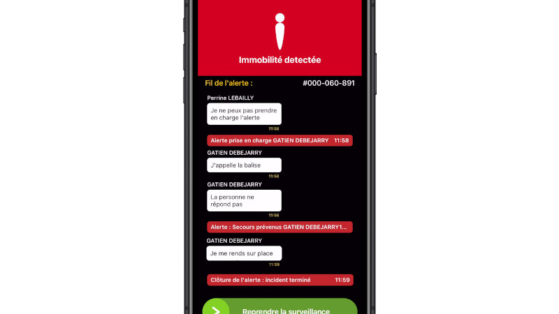 Dispositif d’alarme avec fil d’alerte interactif