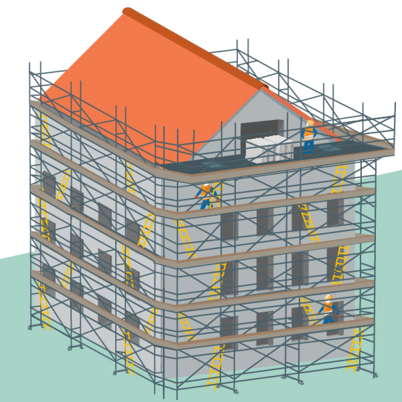Un lot "échafaudage de pied commun" pour favoriser la sécurité et la performance du chantier
