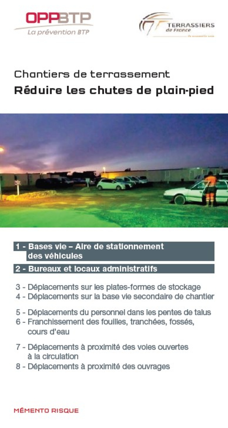 Chutes de plain-pied : un kit pour réduire les risques sur les chantiers de terrassement