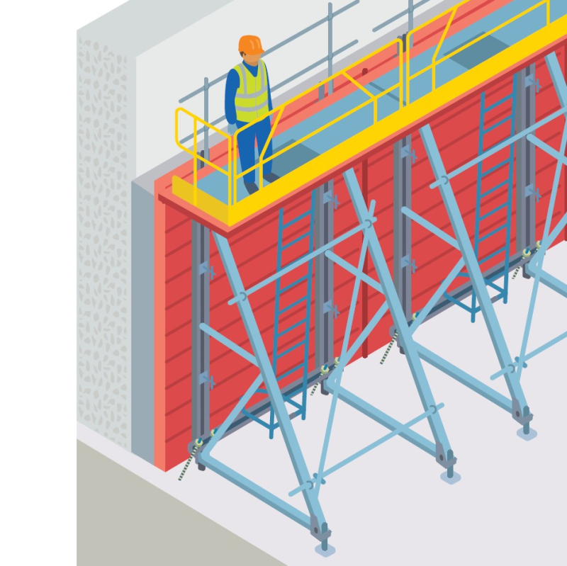 Mettre en œuvre en sécurité le coffrage simple face