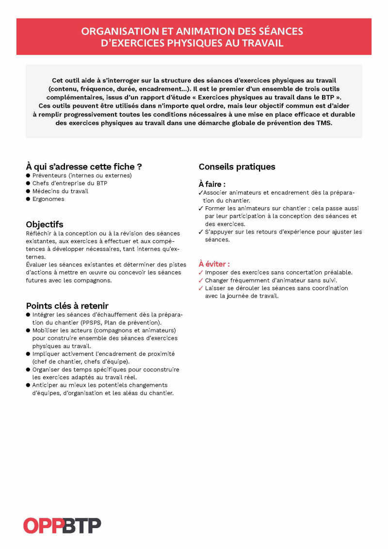 Exercices physiques au travail : trois outils pour une mise en place efficace et durable