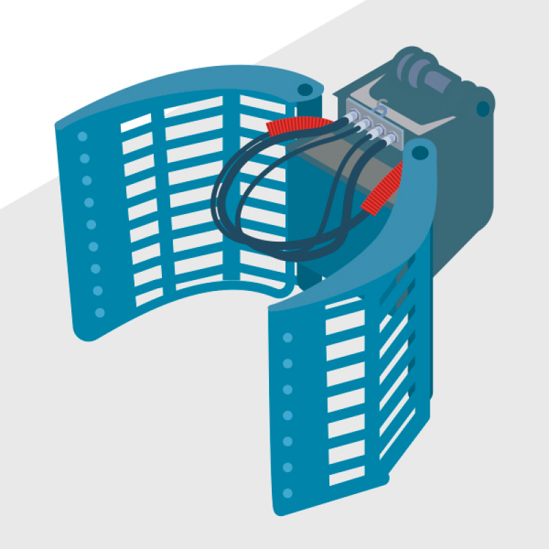 Un support pour ranger des flexibles hydrauliques en sécurité