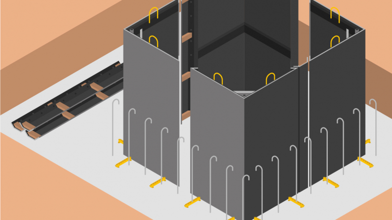 Un coffrage modulable pour faciliter la construction de la fosse d'ascenseur