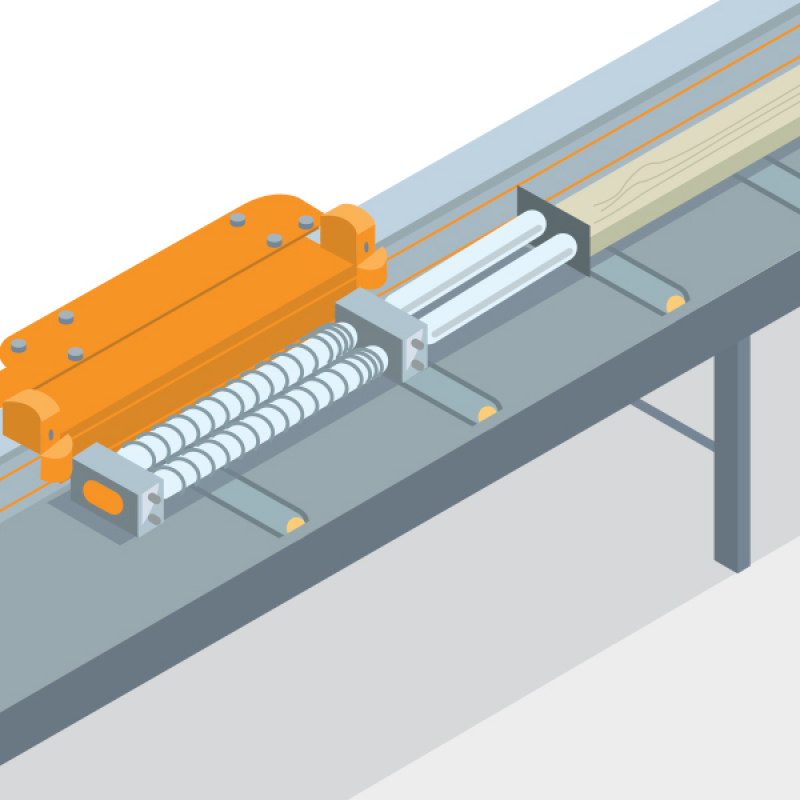 Sécuriser les découpes de pièces sur machines à bois avec un poussoir automatique