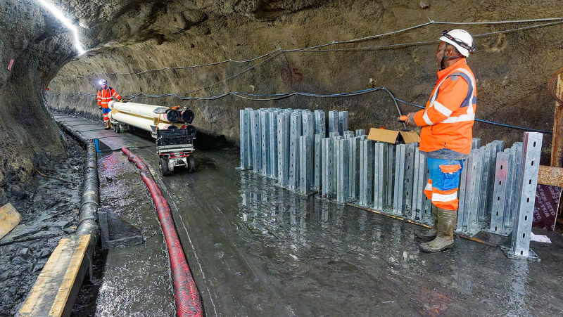 À Valmorel : un chariot électrique au secours de la canalisation en milieu confiné