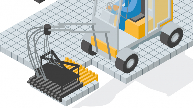 Mécaniser la pose de pavés à l’aide d’une pince hydraulique