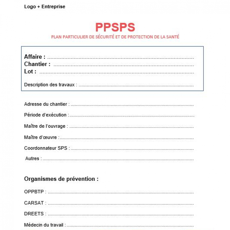 J'analyse le PGC et je commence la rédaction de mon PPSPS