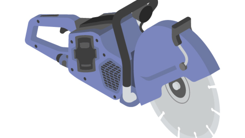 Une découpeuse électrique avec dispositif anti-rebond et frein de disque