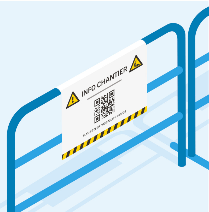 Un QR code pour informer les riverains sur les travaux en cours