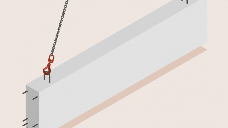 Assurer la manutention des poutres préfabriquées en béton avec des boucles de levage