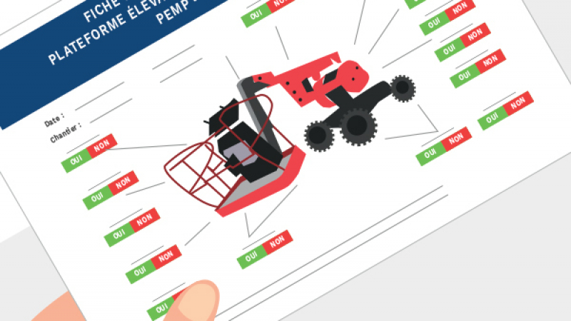 Une fiche pour la réception du matériel sur chantier