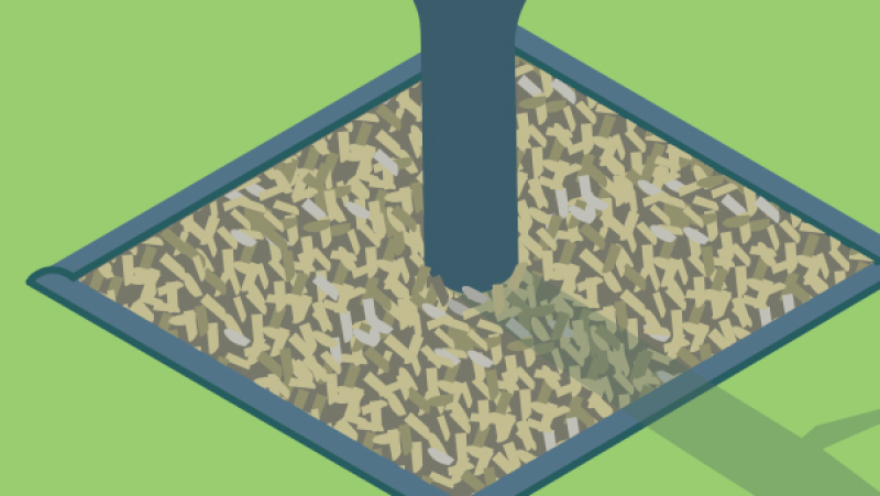 Faciliter la pose de bordures avec du caoutchouc recyclé