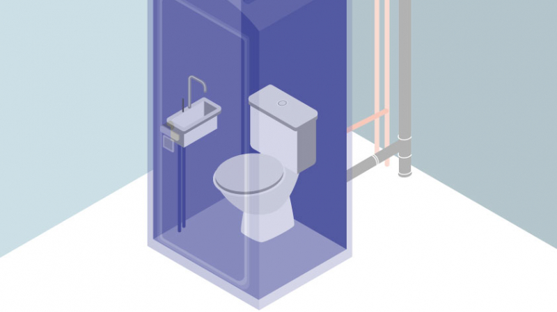 Améliorer l'hygiène sur chantier en installant des sanitaires provisoires dans les étages