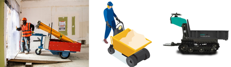 14 Moyens de manutention pour rejoindre la mise à l