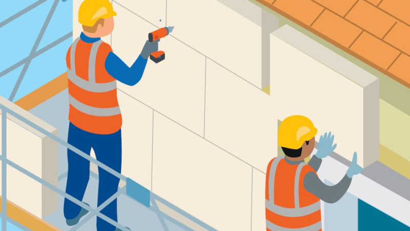 Isolation thermique par l'extérieur : prévention des TMS