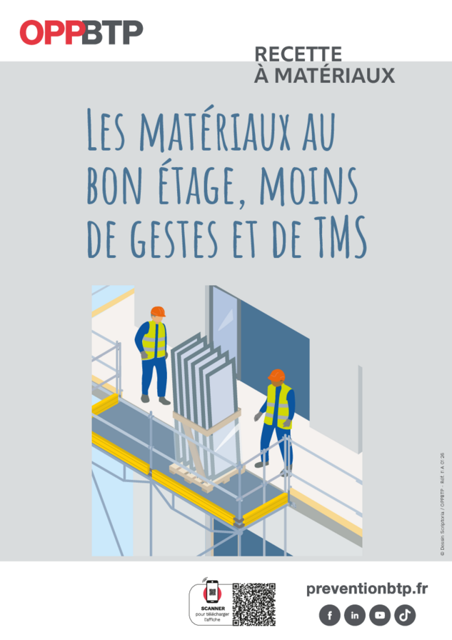 Recette à matériaux - Les matériaux au bon étage, moins de gestes et de TMS