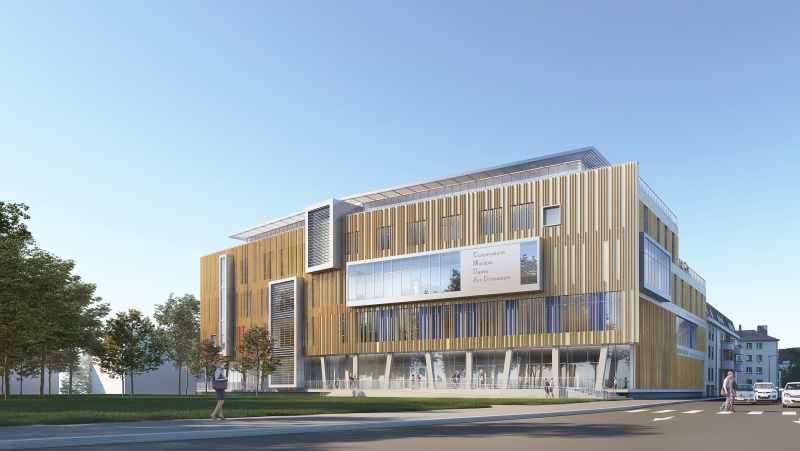 Chantier du conservatoire de Montbéliard : l'entreprise Parietti insuffle ses compétences sur la prévention