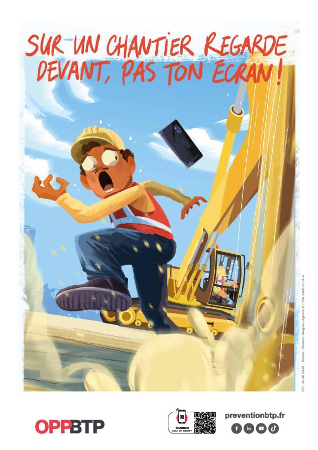 Sur un chantier, regarde devant, pas ton écran