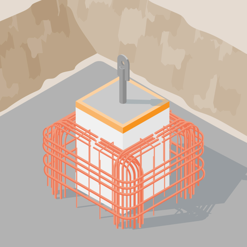 Sécuriser les réservations dans les massifs de fondations avec un système "maison"