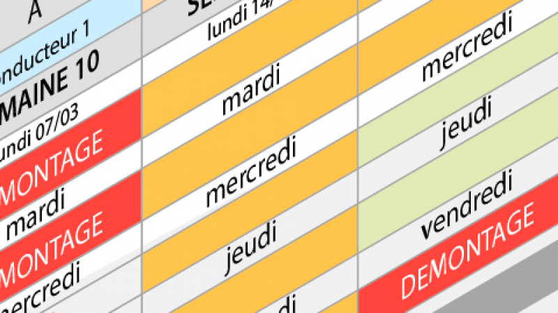 Un planning partagé entre les équipes pour la mutualisation des échafaudages