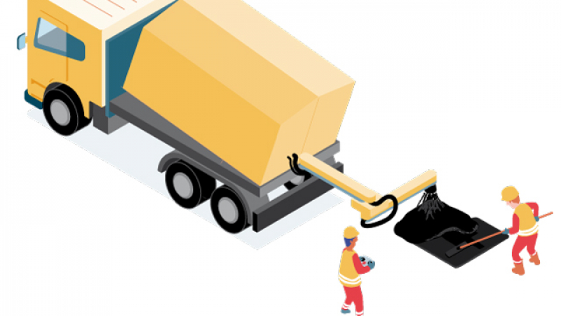 Convoyer les enrobés par un système à vis sans fin