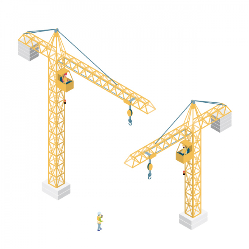 Conduite en sécurité des grues à tour interférentes