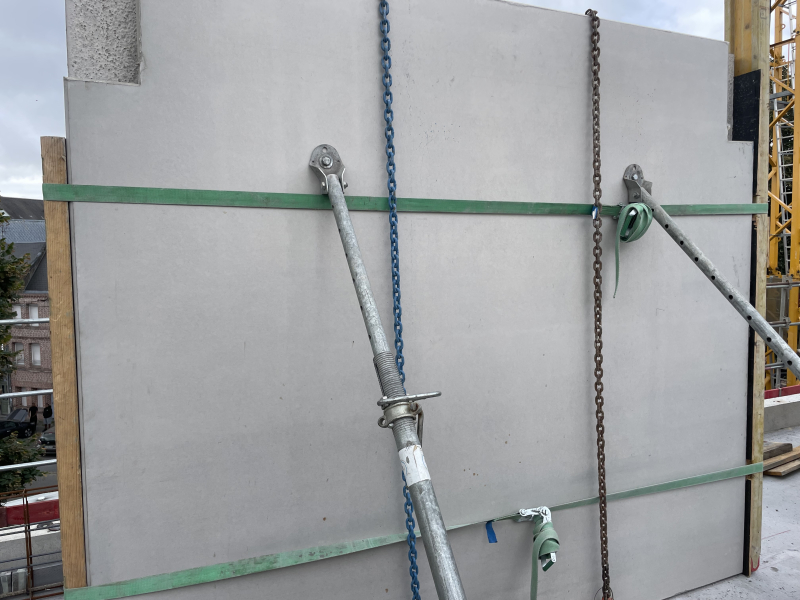 maintien à la sangle des arrêt de bétonnage