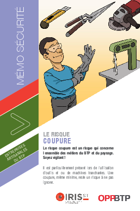 Le risque coupure dans les métiers du BTP et du paysage - Mémo Sécurité