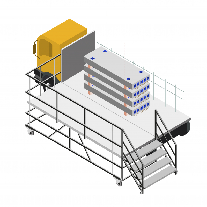 Dalles alvéolaires précontraintes (DAP) : transport, stockage et manutention en sécurité