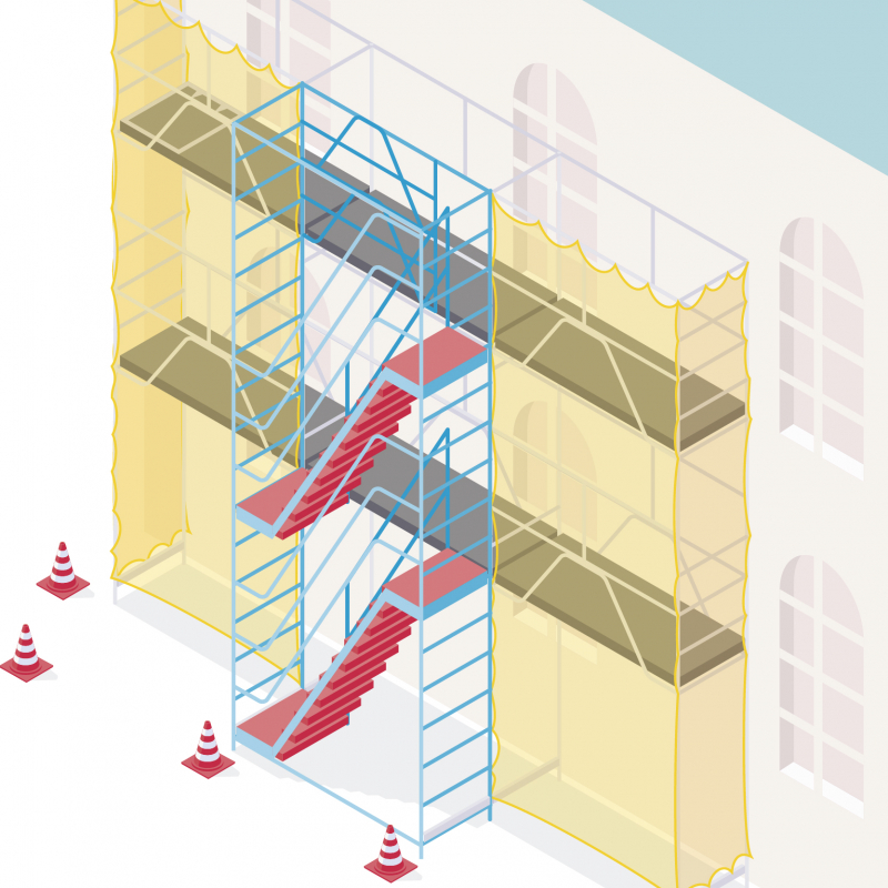 Faciliter et sécuriser l’approvisionnement et l’accès au chantier avec la tour d’échafaudage MDS