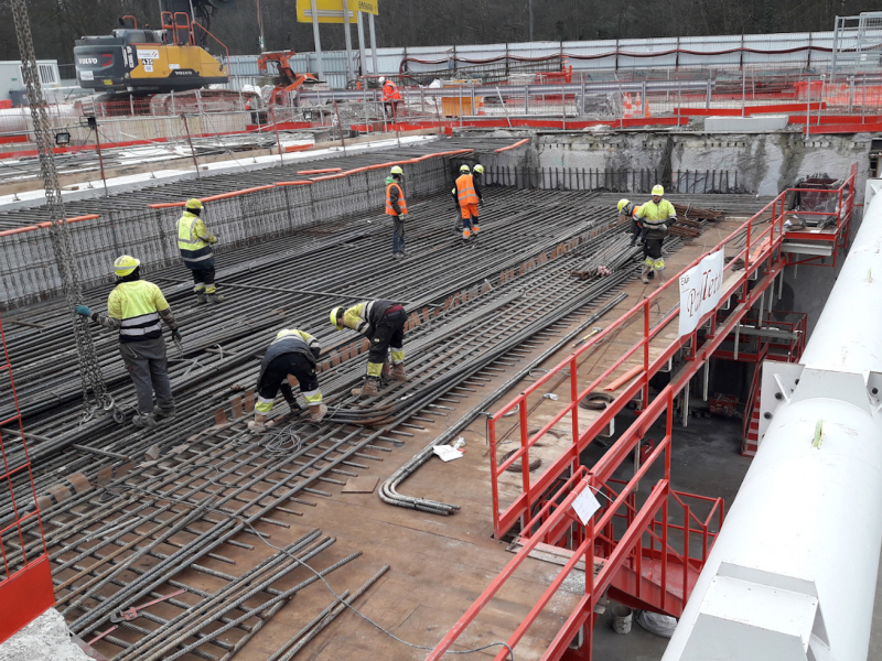 Ligne 15 du Grand Paris Express: une table coffrante pour la dalle de couverture de l'avant-gare de Noisy-Champs