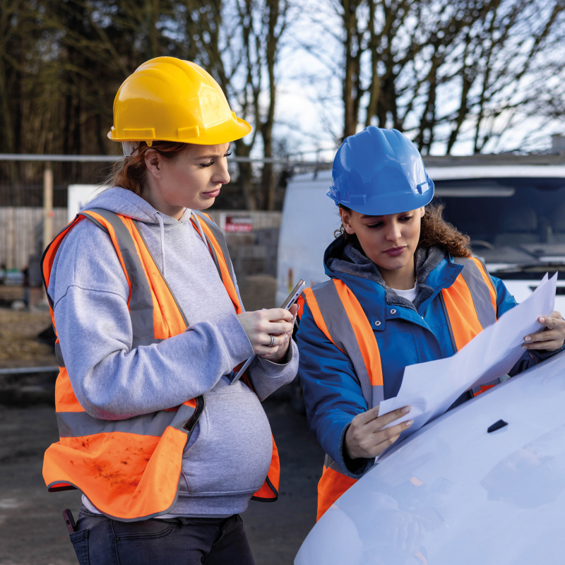 Être enceinte sur un chantier, s'y préparer