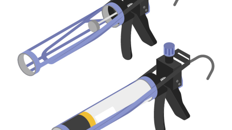 Un pistolet à colle à transmission de puissance réglable pour faciliter l'application d'adhésifs