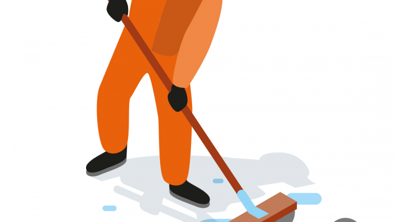 Nettoyer un chantier en présence de poussières de silice cristalline