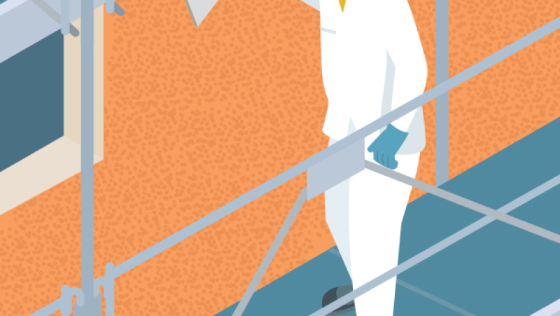 Enduire / gratter un enduit de façade contenant de la silice cristalline