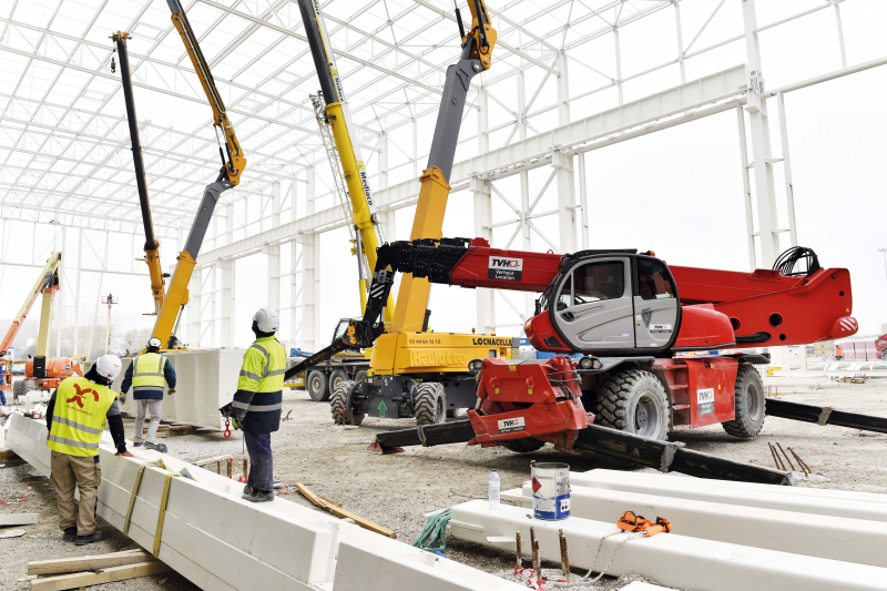 Un chantier à haute activité