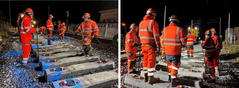 Mise en place des traverses