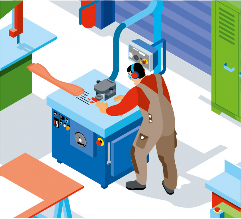 Des doigts amputés par une toupie