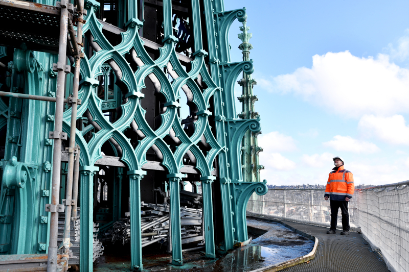 Un chantier vertical pour restaurer une flèche de cathédrale