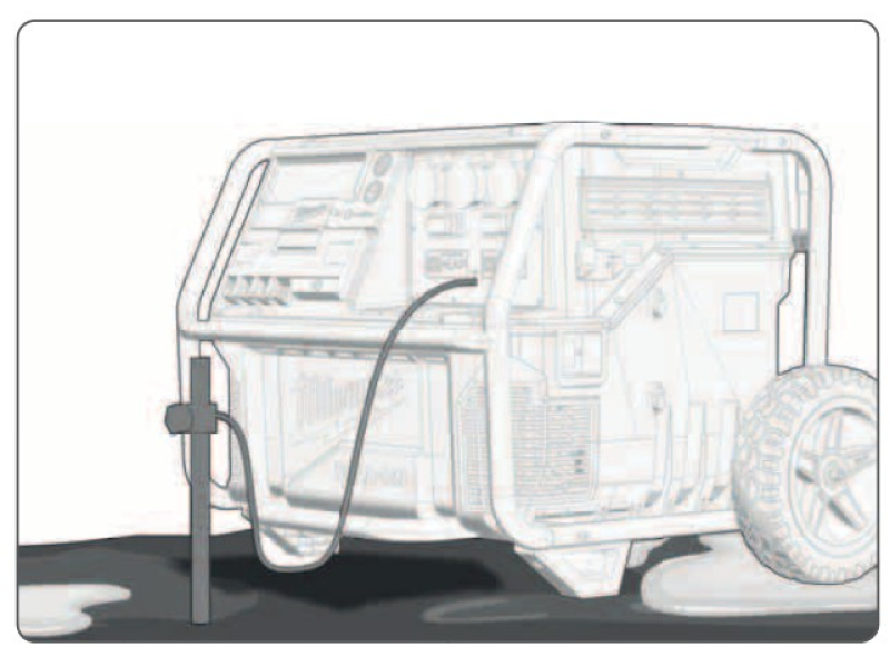 Prise de terre sur la station d