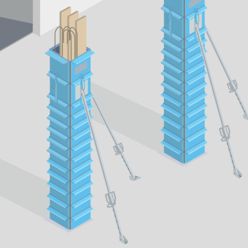 Simplifier la réalisation des poteaux béton avec des coffrages en polyester